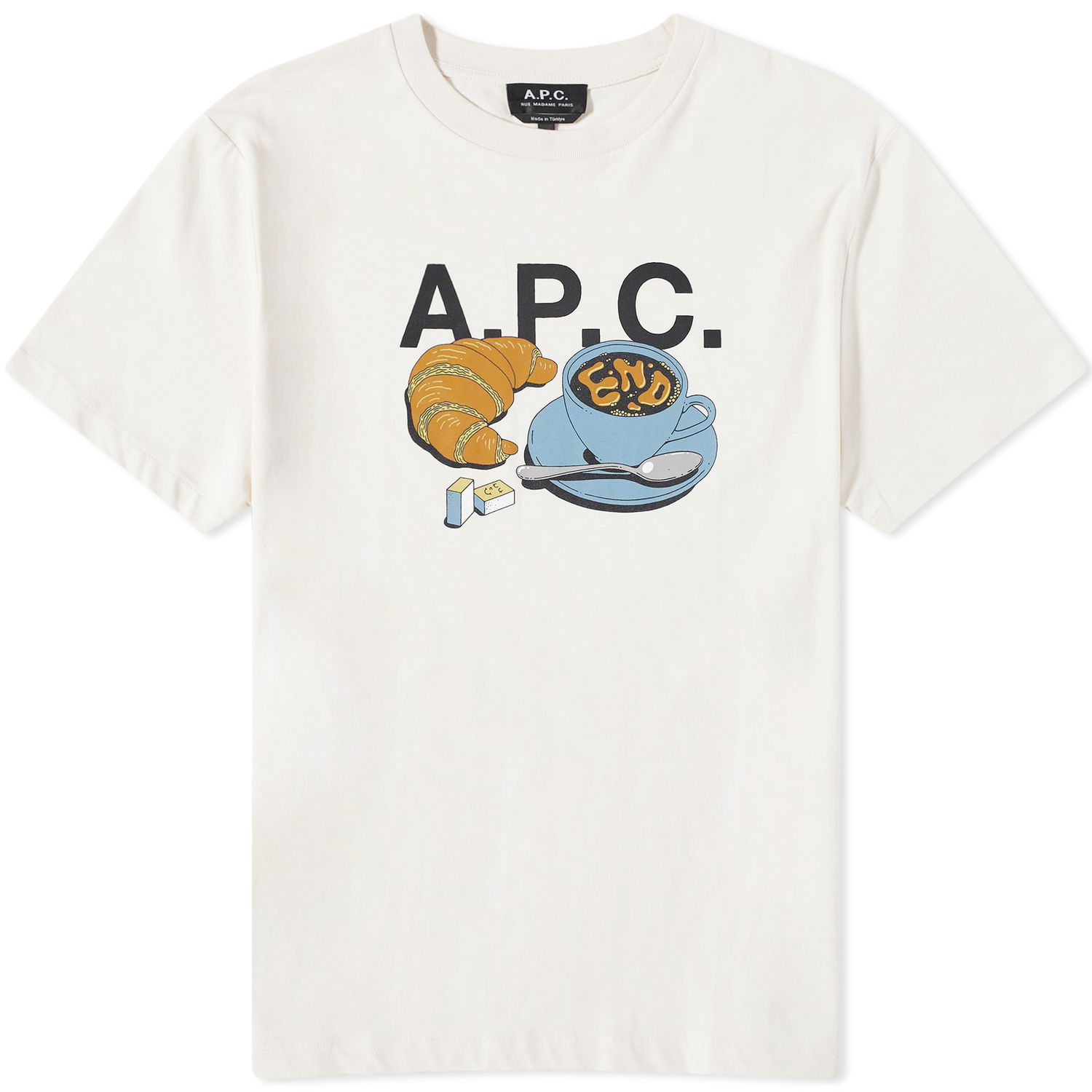 Tričko A.P.C. END. x Men's 'Coffee Club' Cedric T-Shirt Biela | COBQX-H26265-AAC, 0