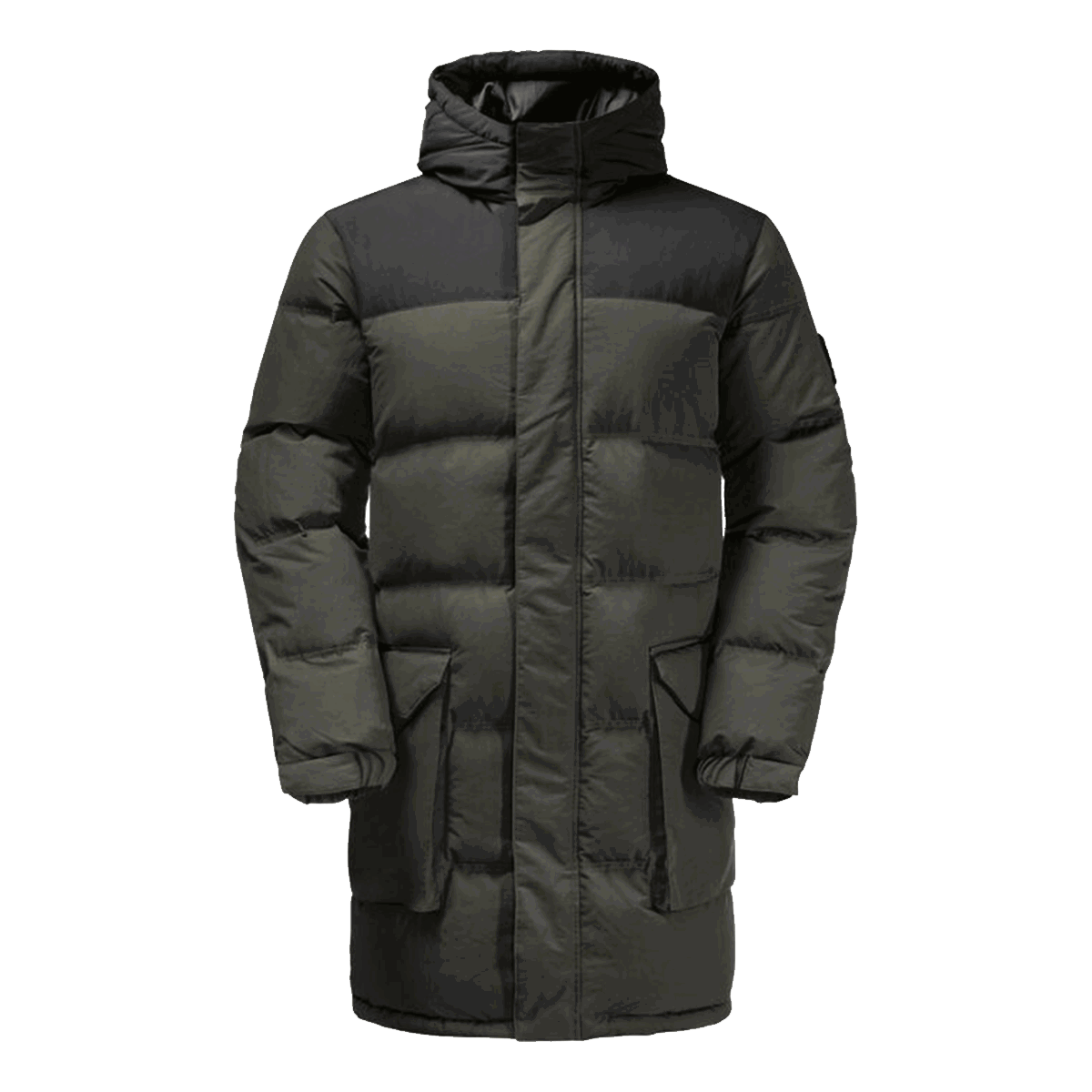 Prešívaná bunda Jack Wolfskin Long Hooded Puffer Jacket ALEX Zelené | 1207251-4018, 0
