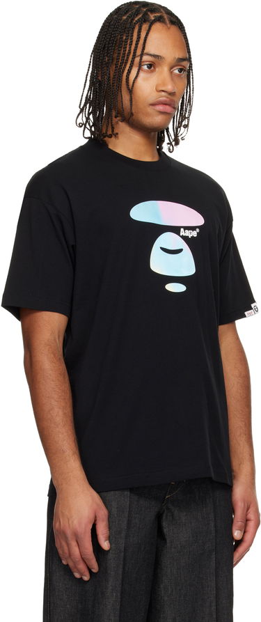 Tričko AAPE by A Bathing Ape Moonface Graphic Crewneck T-Shirt Čierna | AAPTEM1642XXNBKX, 1