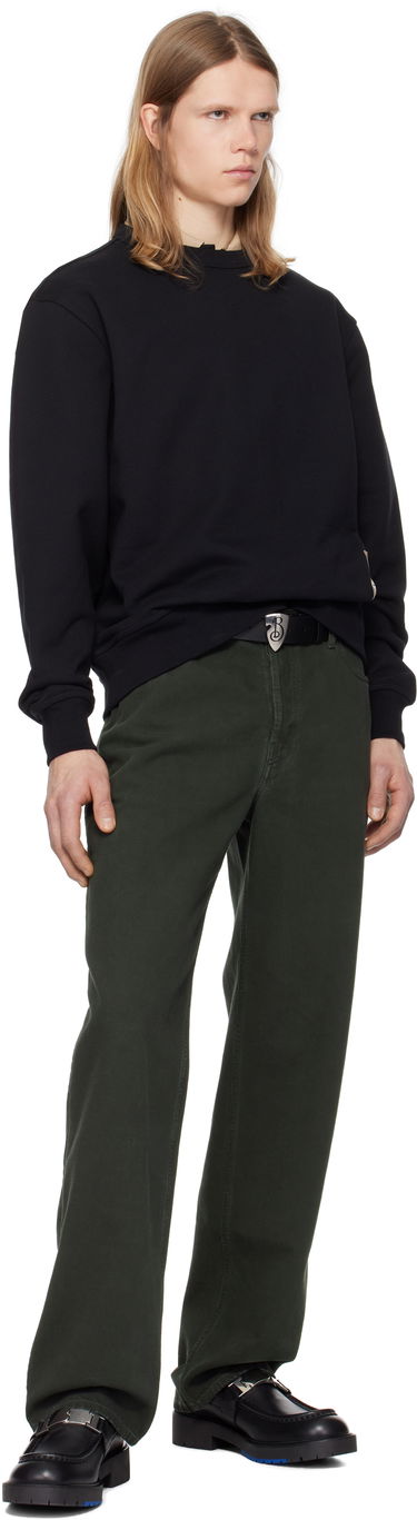 Sveter Burberry Burberry Check Label Cotton Sweatshirt Čierna | 8101889, 3