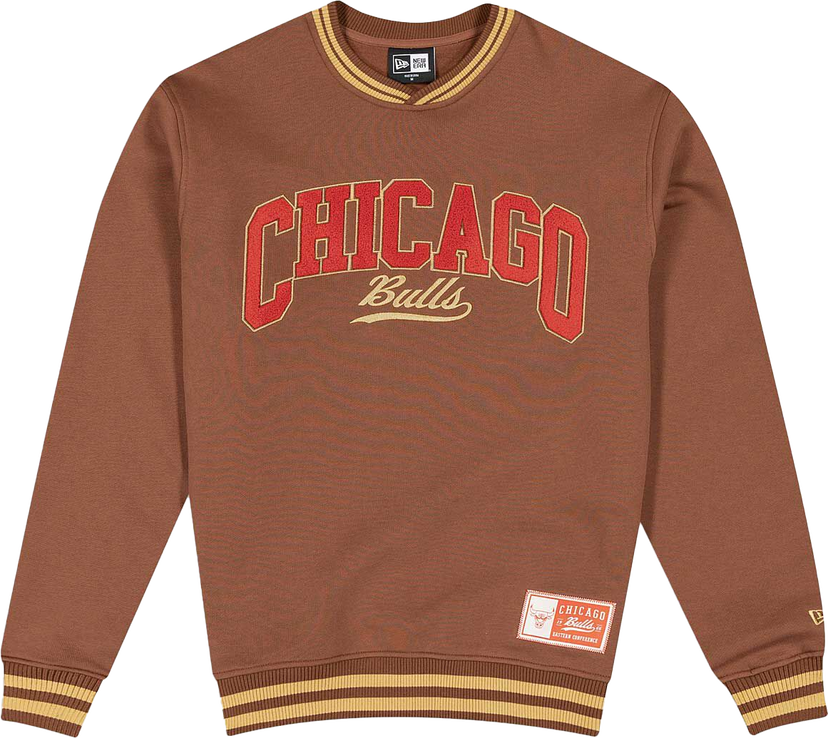 Mikina New Era NBA Chicago Bulls Striped Crewneck Sweatshirt Hnedá | 60431248-60431248