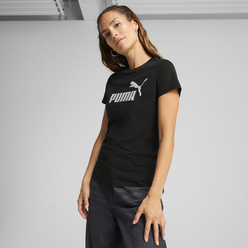 Tričko Puma ESS Metallic Logo T-Shirt Čierna | 631536_01