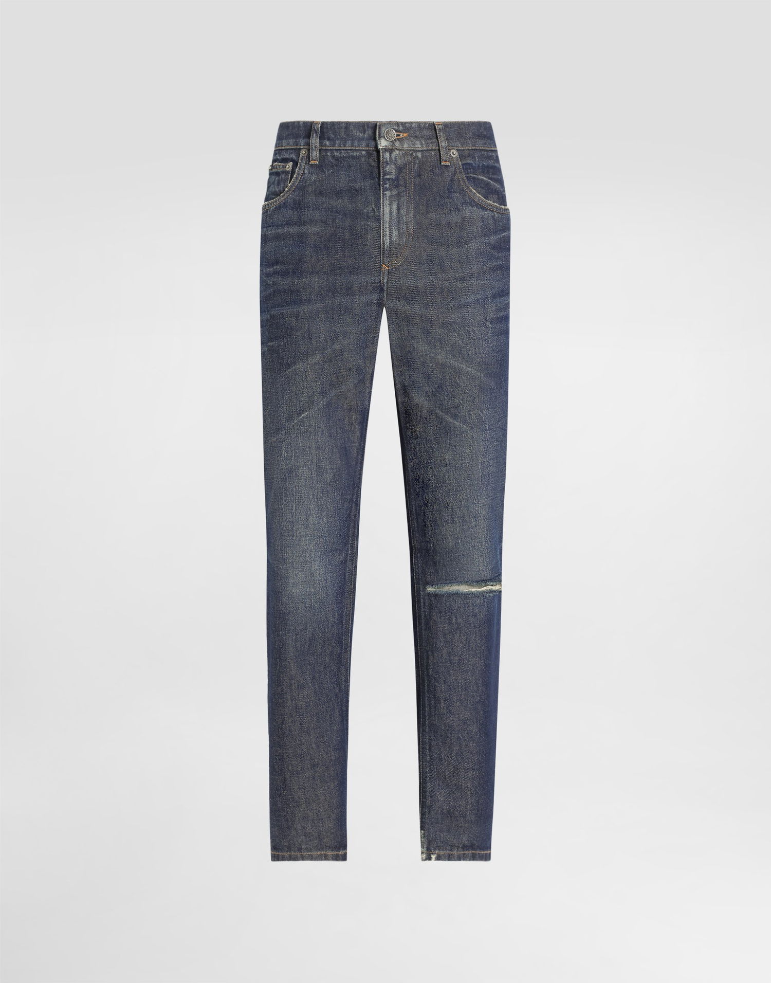 Džínsy Dolce & Gabbana Dolce & Gabbana Loose-Fit Jeans with Distressing Modrá | GYJDADG8MG6S9001, 0