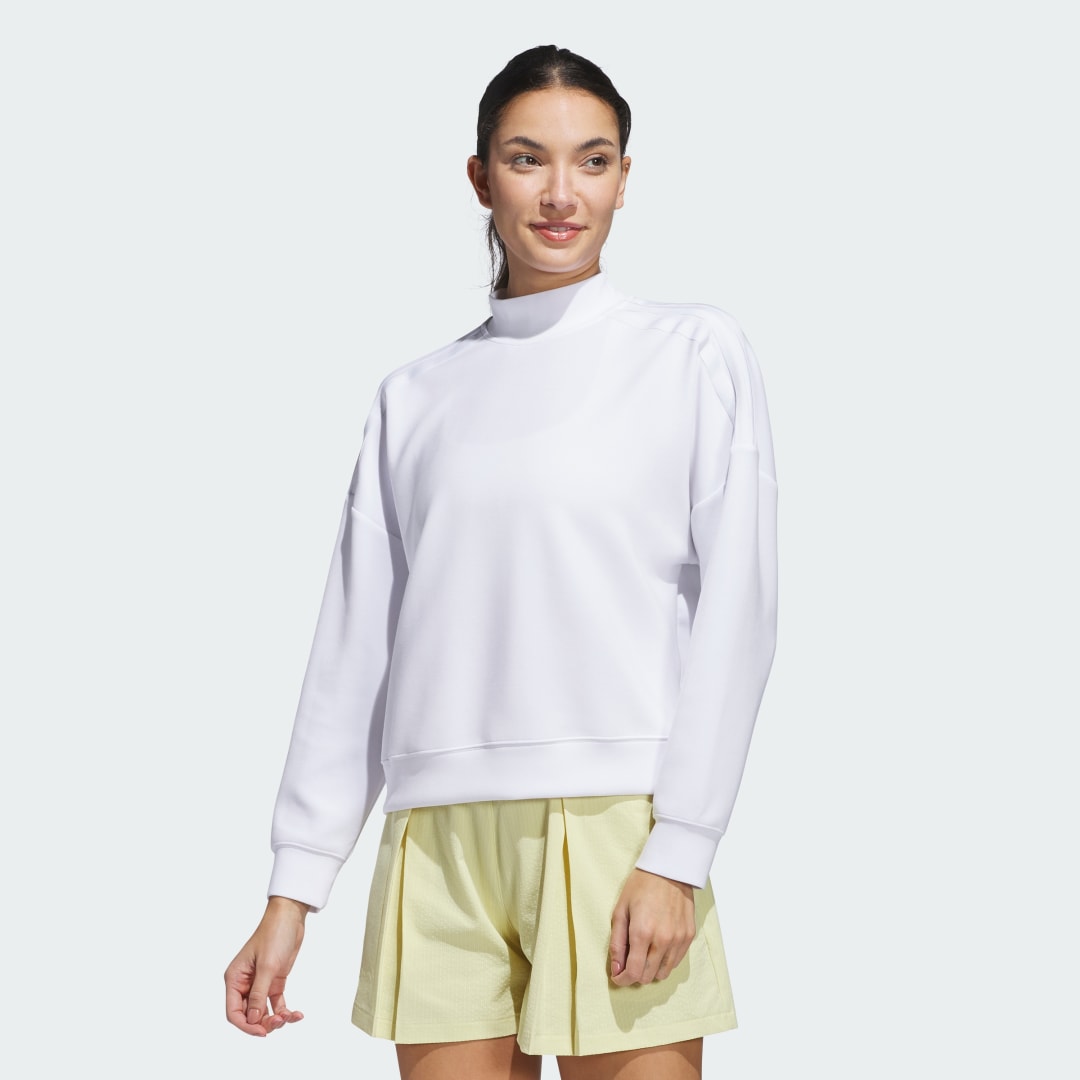 Sveter adidas Performance Beyond Spacer Mock Neck Sweatshirt Biela | JE7366, 0