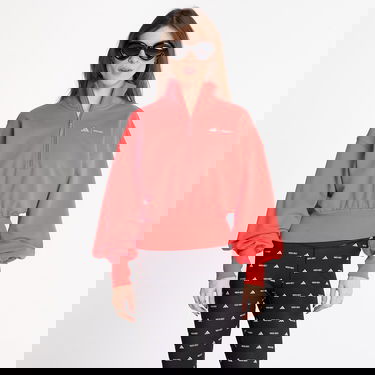 Mikina adidas Performance adidas x Moonboot Cropped Half-Zip Tracksuit Top with Puffed Sleeves Červená | JM1100, 0