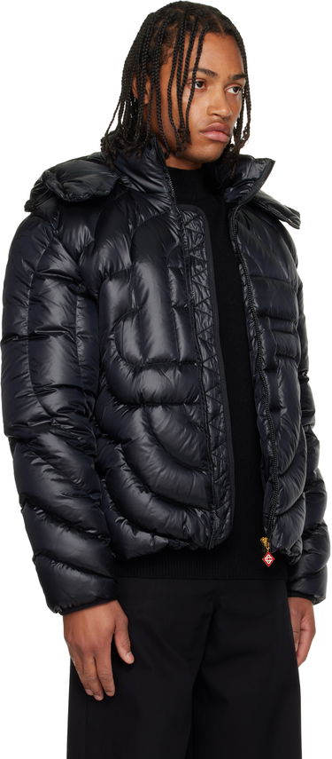 Prešívaná bunda Casablanca Monogram Quilted Nylon Down Puffer Jacket Čierna | M-AW25-OT-140-01, 1