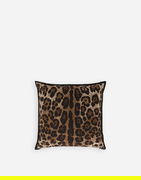 Leopard Print Canvas Small Cushion