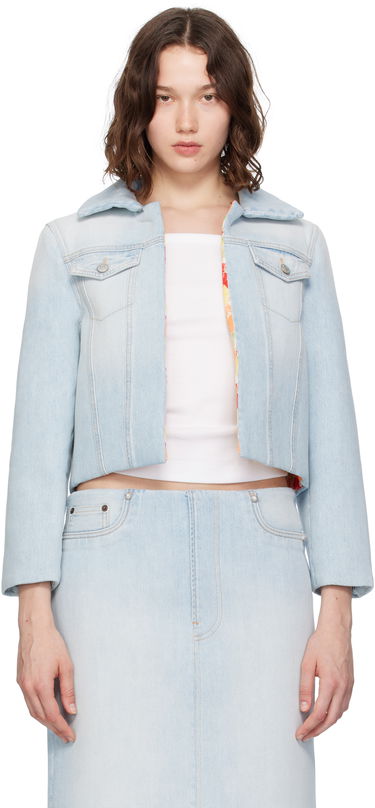 Bunda Acne Studios Acne Studios Padded Cropped Denim Jacket Modrá | A90642-, 0