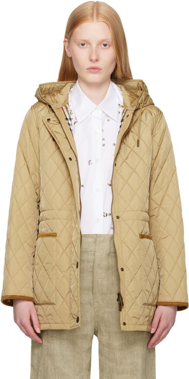 Prešívaná bunda Burberry Burberry Quilted Hooded Jacket Béžová | 8113841, 0