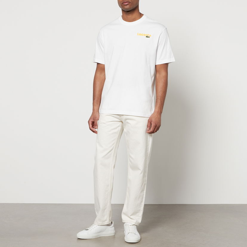 Tričko Lacoste Repeated Logo Cotton-Jersey Biela | TH7544-001