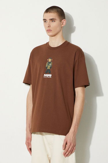 Tričko AAPE by A Bathing Ape AAPE Theme Print T-Shirt Hnedá | AAPTEM1498XXM, 3