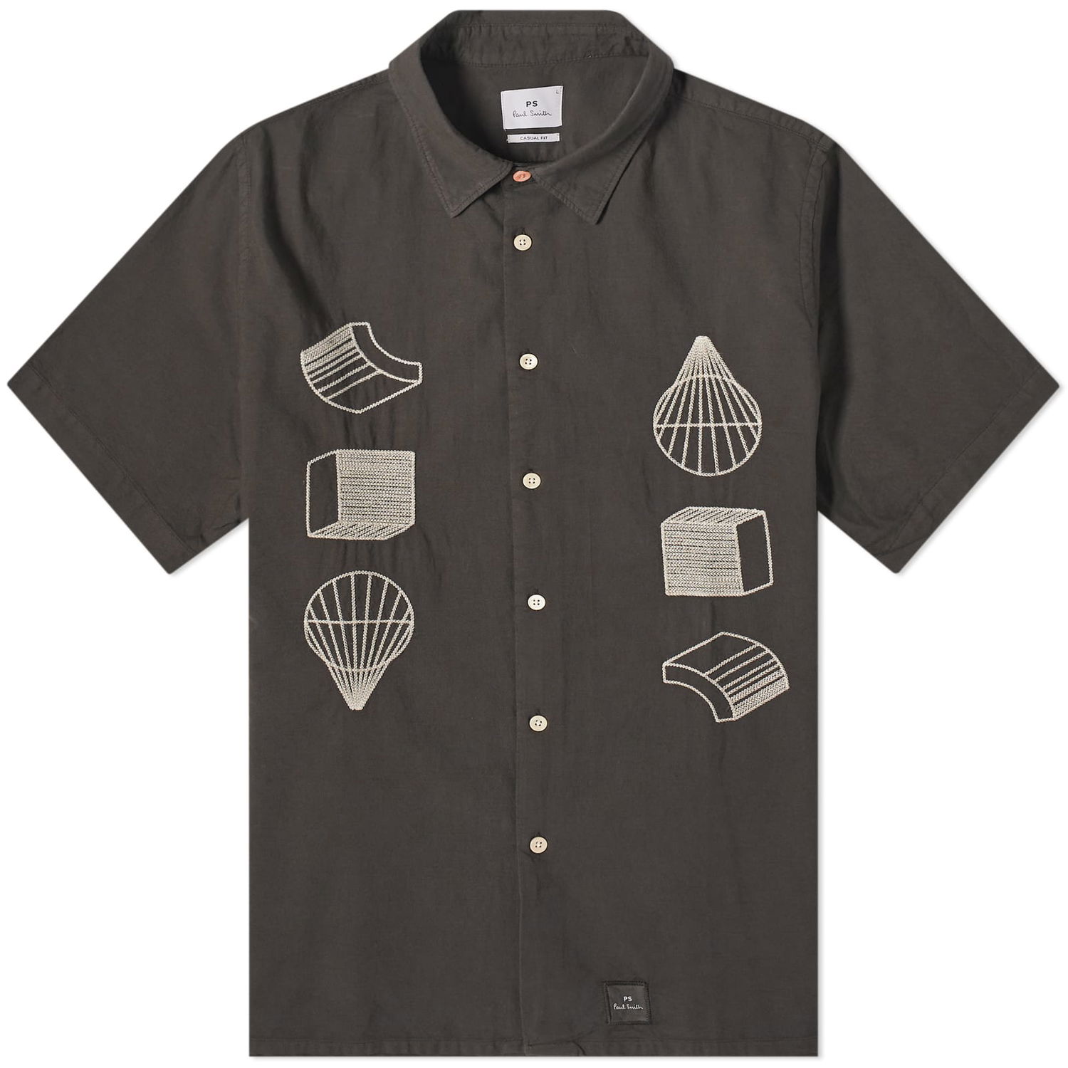 Košeľa Paul Smith Paul Smith Embroidered Vacation Shirt, Size Large Šedá | M2R-524TE-M21962-76, 0
