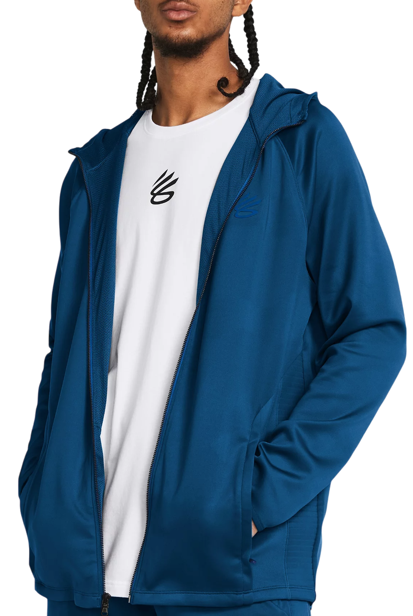 Mikina Under Armour Curry Playable Performance Full-Zip Hoodie Modrá | 1380323-426