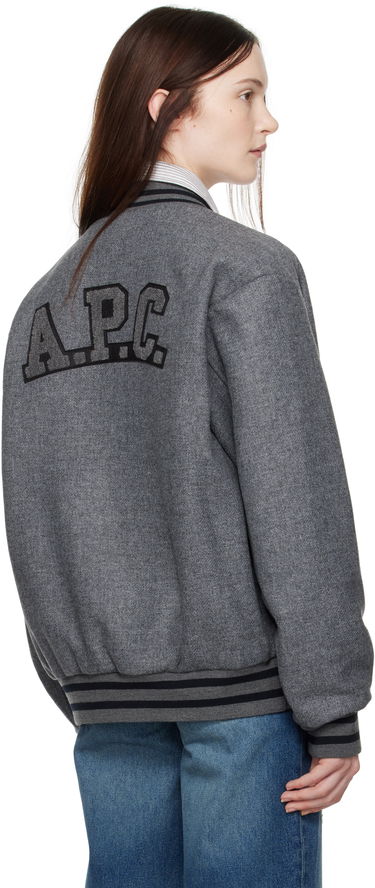 Bomber bunda A.P.C. Wool Bomber Jacket Šedá | WVBEB-M02974, 2