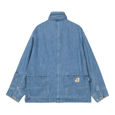 Bunda Carhartt WIP Stone Washed Denim Chore Coat Modrá | A242054_6, 2