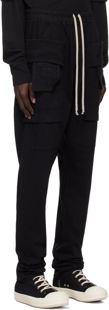 Cargo nohavice Rick Owens Rick Owens DRKSHDW Porterville Creatch Drawstring Cargo Pants Čierna | DU02D2376 RIG, 1