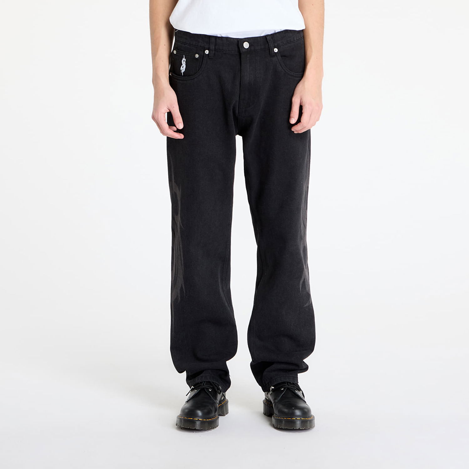 Džínsy Pleasures PLEASURES x Slipknot 5 Pocket Pants Čierna | P25SK008 BLACK, 0