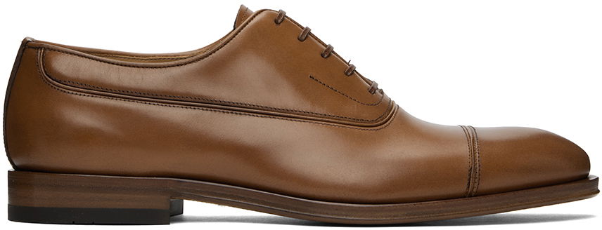 Tenisky a topánky FERRAGAMO Leather Toe Cap Oxfords Hnedá | 768690, 0