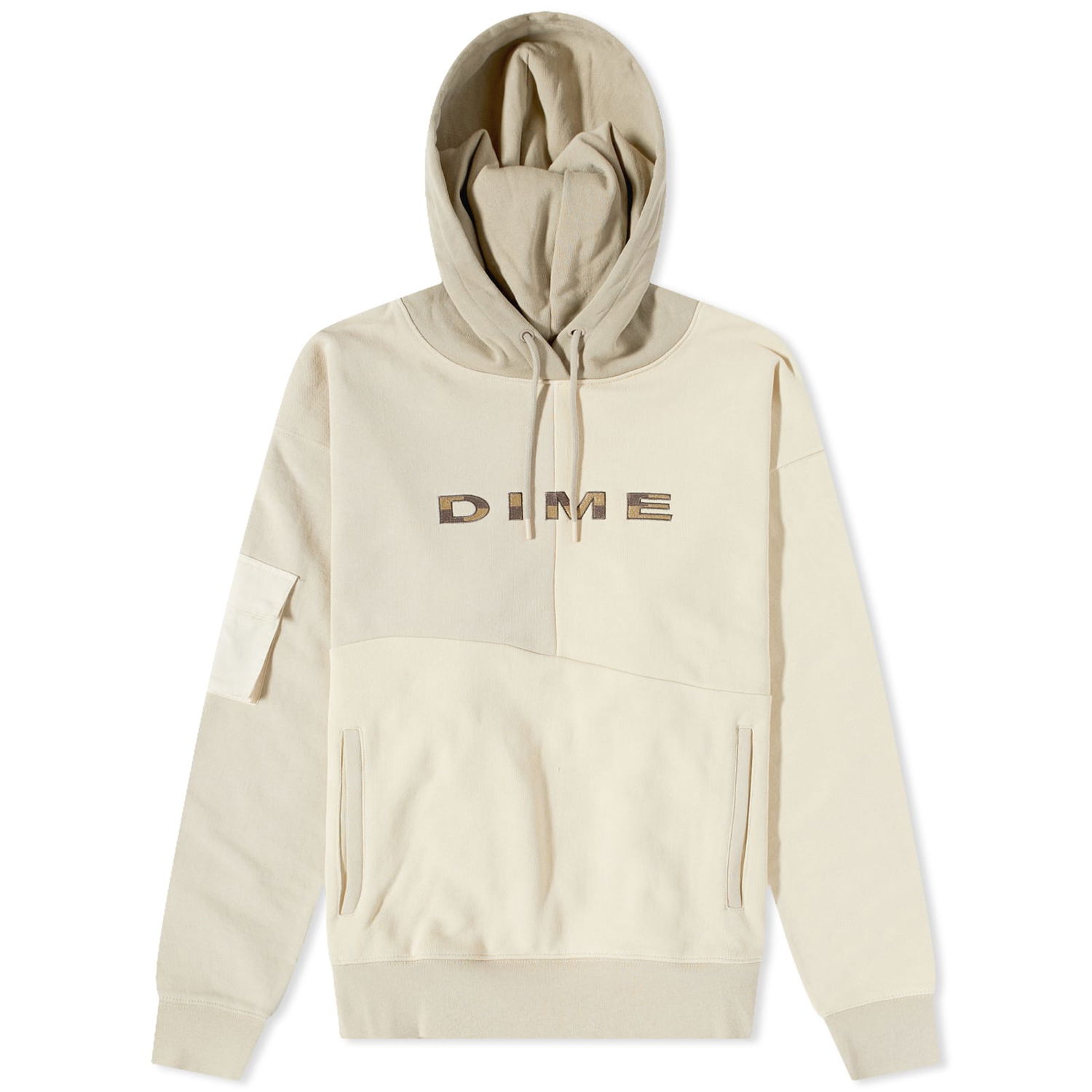 Mikina Dime 3-Tone Split Hoody Sand Béžová | DIMESU233SAN, 0