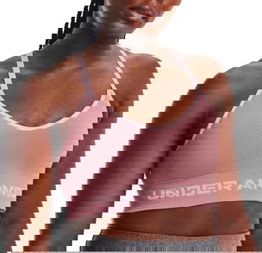 Podprsenka Under Armour Seamless Low Long Rib Bra Ružová | 1373870-697, 0