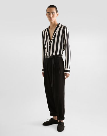 Košeľa Dolce & Gabbana Dolce & Gabbana Silk Charmeuse Long Sleeve Shirt Čierna | G5MX5TFSA5WHAXRN, 1