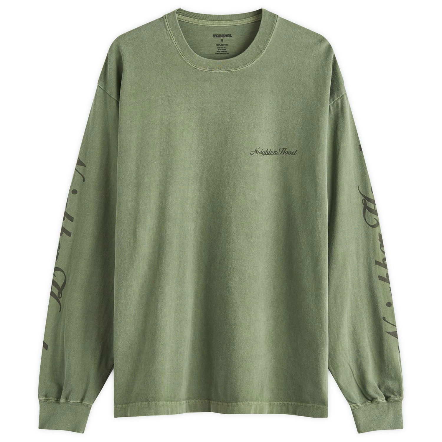 Tričko Neighborhood Neighborhood LS-12 Long Sleeve T-Shirt Zelené | 242PCNH-LT12-OLV, 0