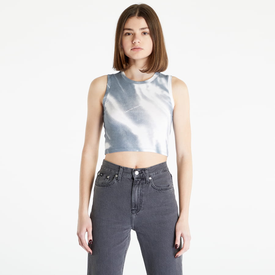 Crop Top CALVIN KLEIN Motion Blur Aop Rib Tank Top Šedá | J20J220728 0IM, 0