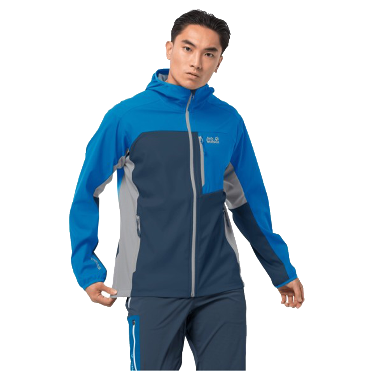 Vetrovka Jack Wolfskin EAGLE PEAK II Hooded Full-Zip Softshell Jacket Rôznofarebný | 1306911-1361, 0