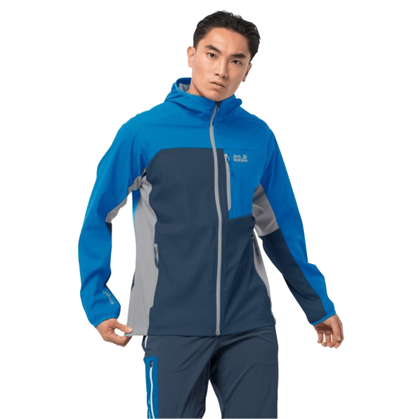 Vetrovka Jack Wolfskin EAGLE PEAK II Hooded Full-Zip Softshell Jacket Rôznofarebný | 1306911-1361