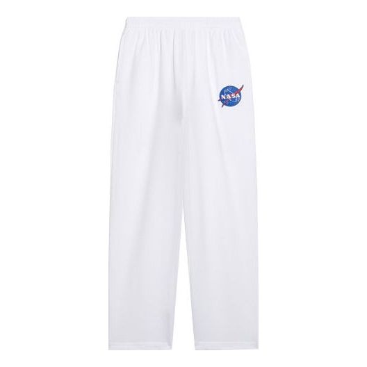 Nohavice Balenciaga NASA Collaboration Logo-Print Jogger Pants Biela | 641673TKVD89040