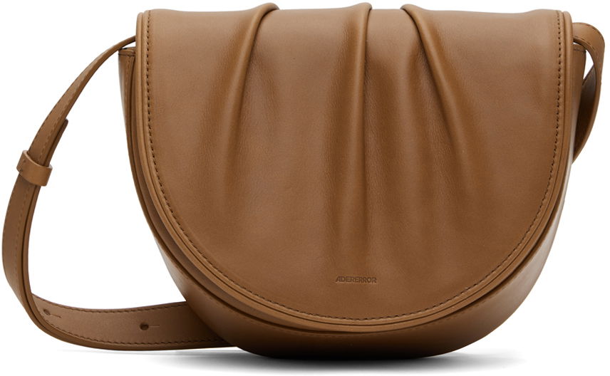Gathered Leather Shoulder Bag