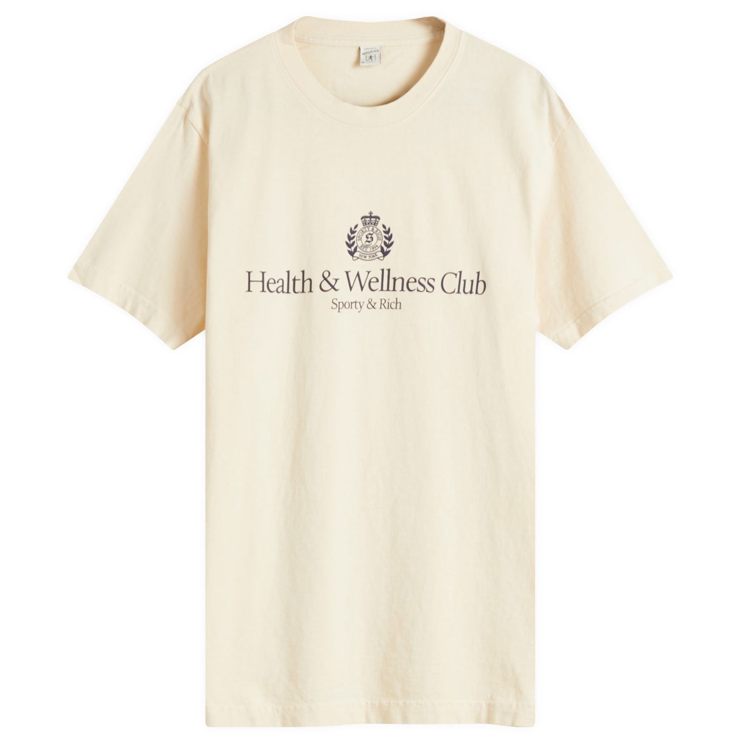 Tričko Sporty & Rich Sporty & Rich H&W Crest T-Shirt Béžová | TO043606241CR01, 0