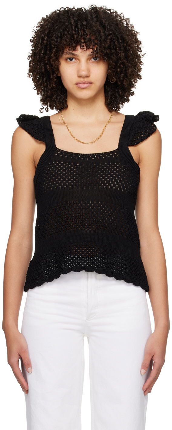 Tielko A.P.C. Crocheted Tank Top Čierna | COGDI-F23305