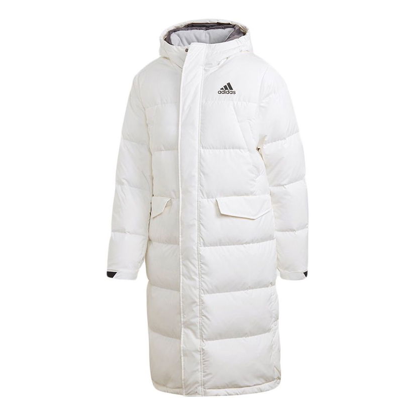 Prešívaná bunda adidas Originals Stay Warm Sports Hooded Down Jacket Biela | GK0665