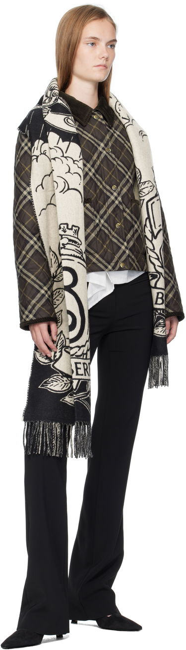 Šál Burberry Burberry Reversible Knight Crest Scarf Béžová | 8109372, 2
