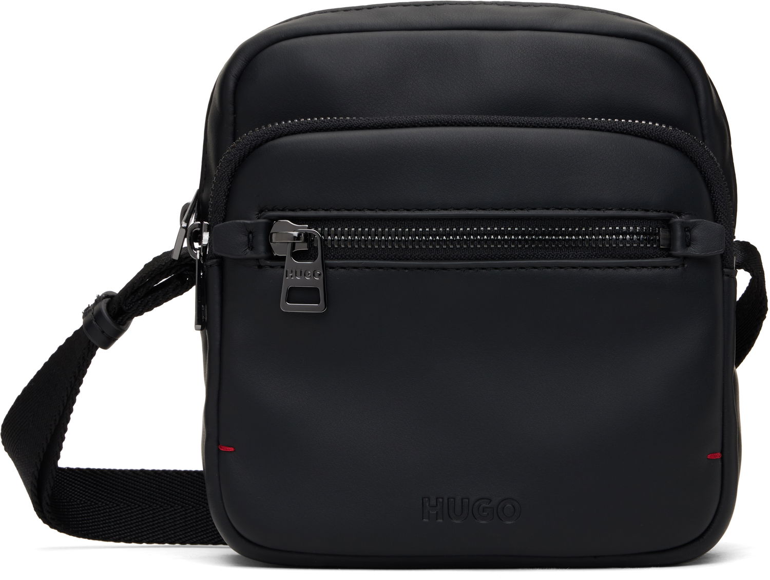 Taška cez rameno BOSS HUGO Reporter Faux-Leather Bag Čierna | 50535705, 0