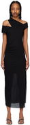 Helmut Lang Women's Asymmetrical Cutout Midi Dress