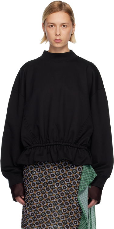 Mikina Dries Van Noten Dries Van Noten Ruffled Sweatshirt Čierna | 252-011137-2611, 0