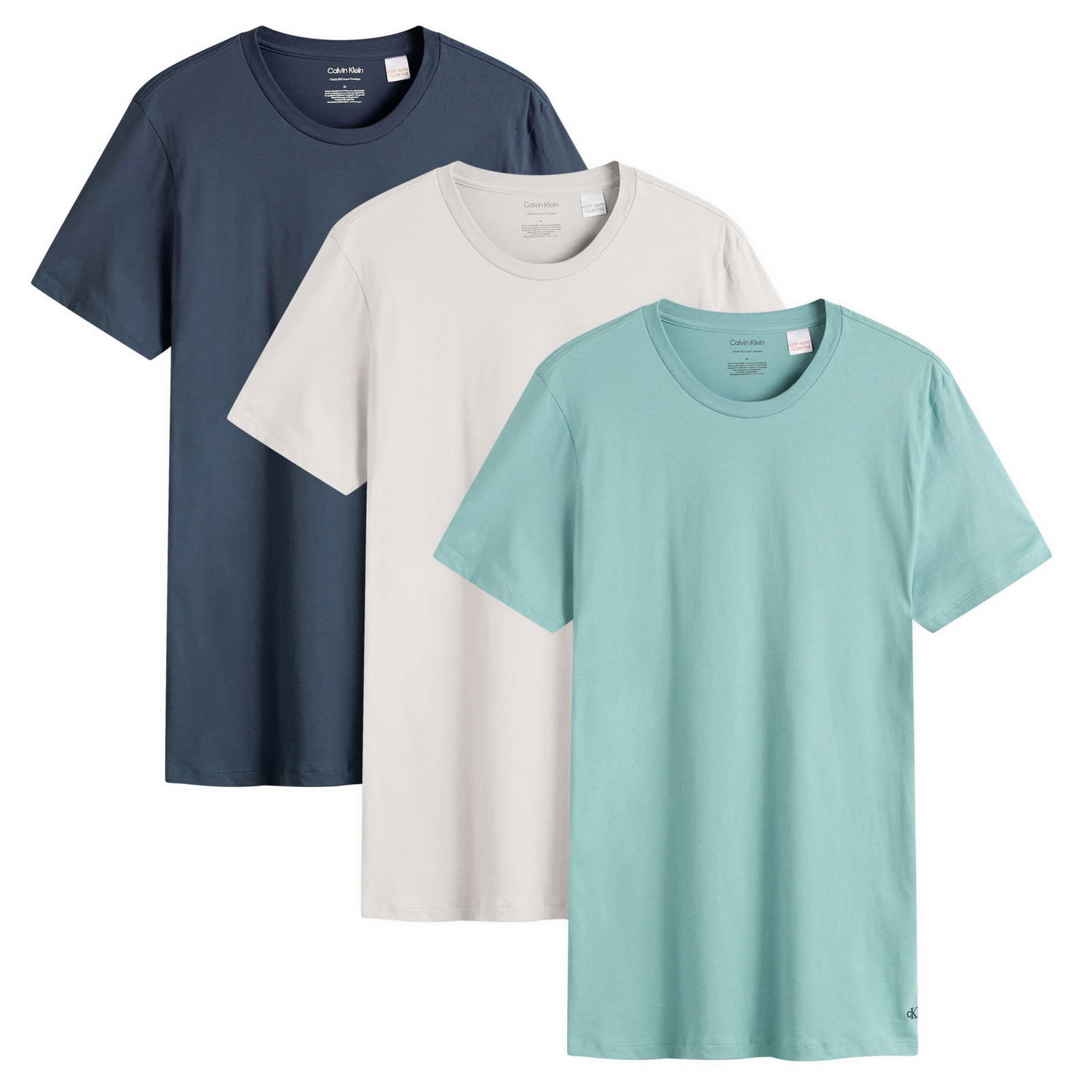 Tričko CALVIN KLEIN Crew Neck T-Shirt - 3 Pack Zelené | LV00NB4051055, 0