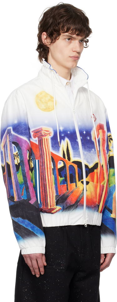 Vetrovka Casablanca Casablanca Midnight Acropolis Windbreaker Jacket Biela | MPS25-JK-033-01, 1