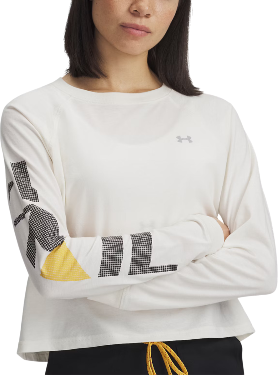 Tričko Under Armour Under Armour UA Trail Run Graphic Long Sleeve T-Shirt Biela | 1389843-279, 0