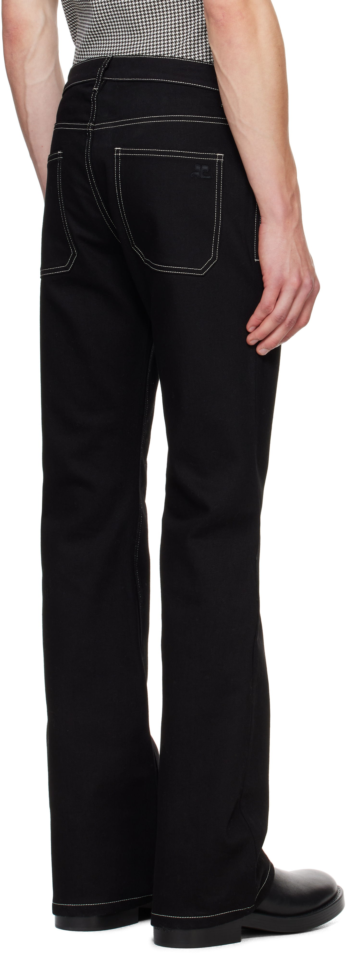 Courrèges Topstitched Bootcut Jeans