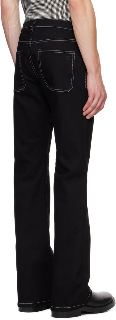 Džínsy Courrèges Courrèges Topstitched Bootcut Jeans Čierna | 324DPA208DE0020, 2