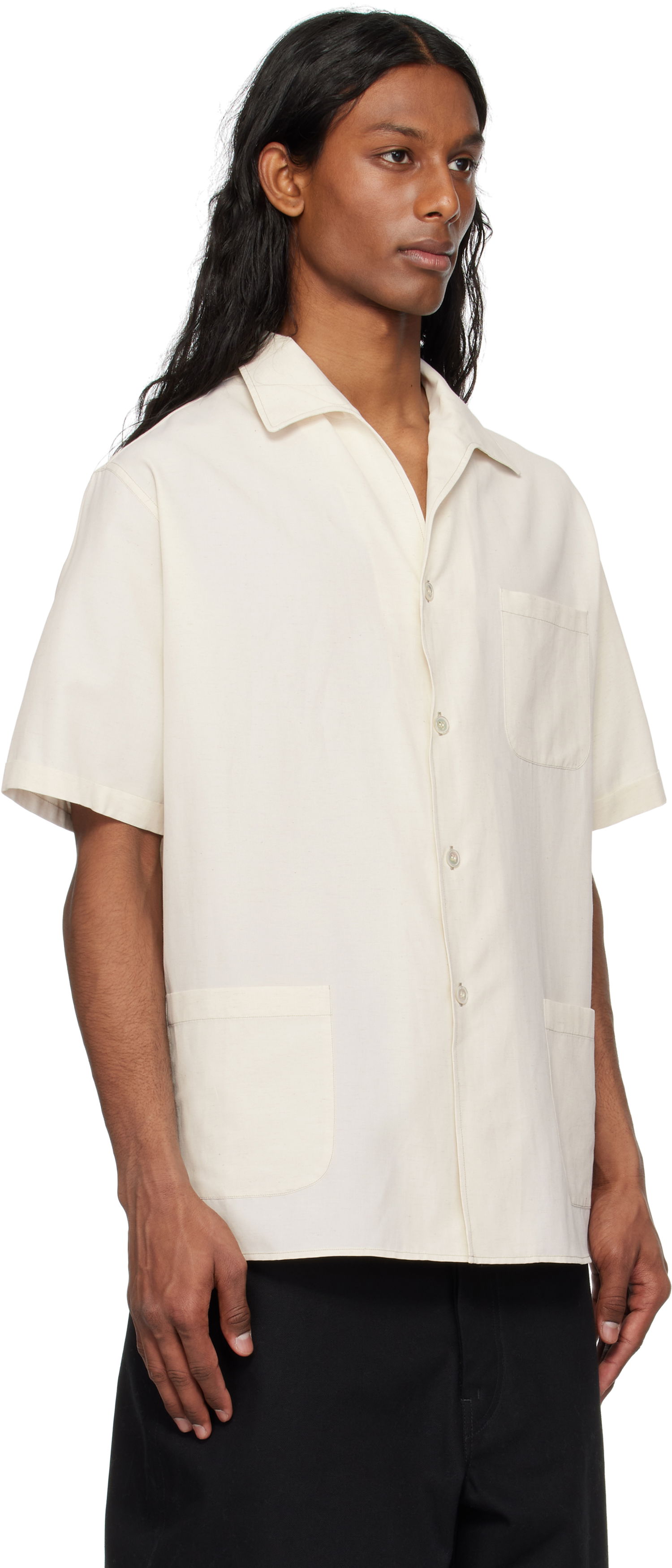 Košeľa Maison Margiela Maison Margiela Open Spread Collar Shirt Biela | S50DR0009 M35267, 1