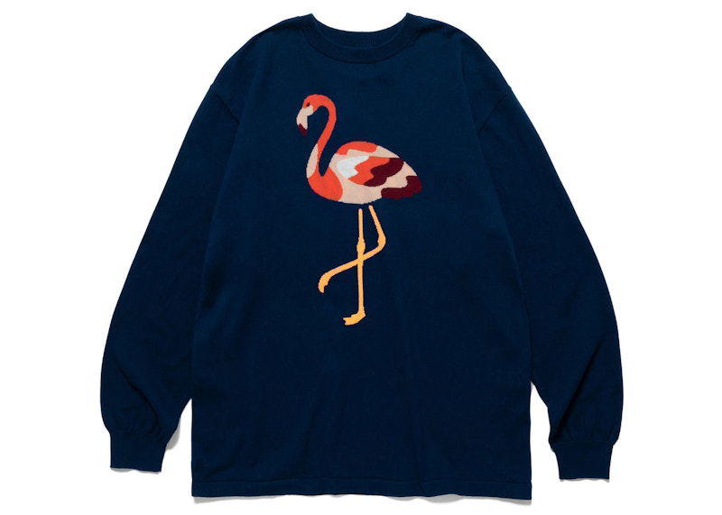 Sveter Human Made Flamingo Sweater Navy | HM25CS004