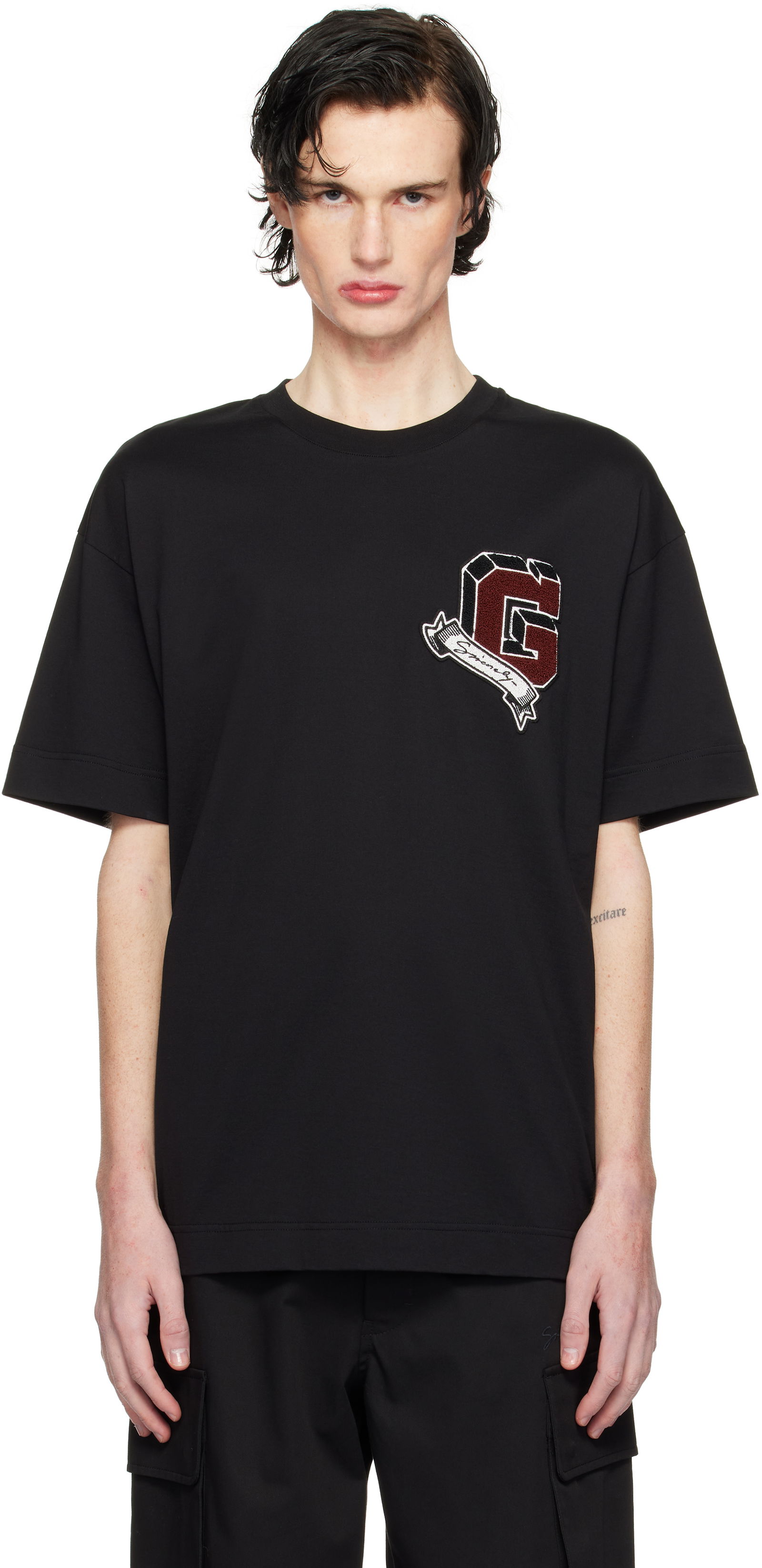 Black 'College' T-Shirt