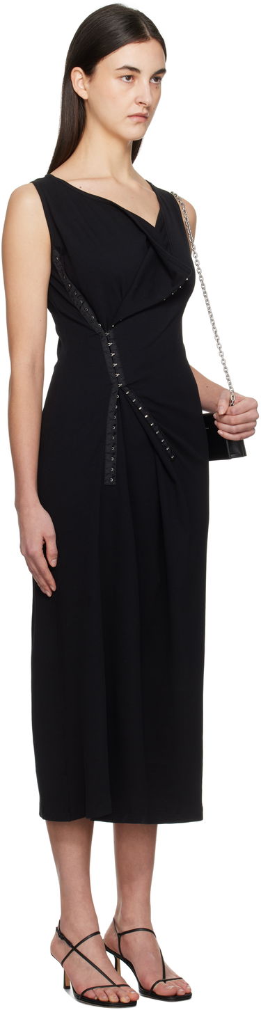 Šaty Maison Margiela MM6 Maison Margiela Cotton Rib Hook-Eye Midi Dress Čierna | S52CT0786 M20054, 1