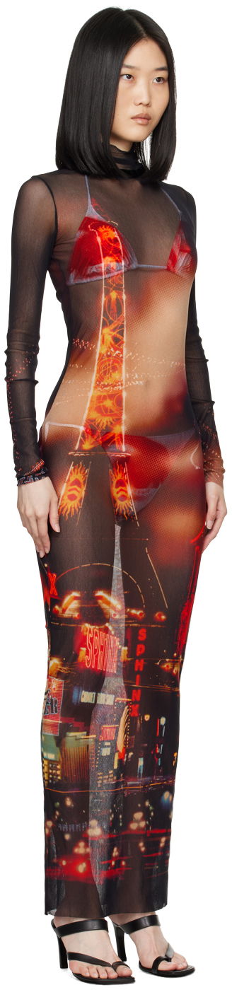 Šaty Jean Paul Gaultier Jean Paul Gaultier 'The Pigalle' Mesh Maxi Dress Rôznofarebný | 24/30-F-RO247-T552-00301550, 1