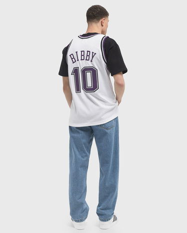 Dres Mitchell & Ness Sacramento Kings 2001 Mike Bibby #10 Swingman Jersey Biela | JY11620-SKIWHIT, 2