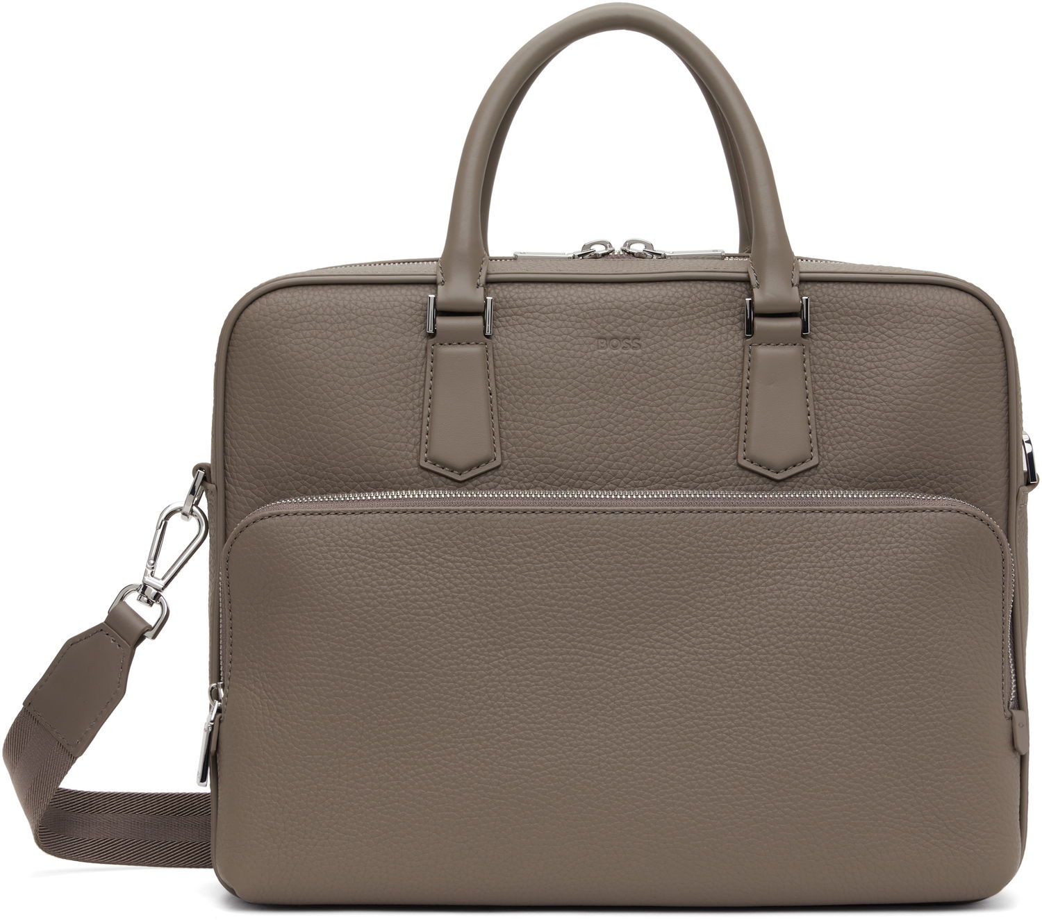 Kabelka BOSS BOSS Embossed Logo Briefcase Šedá | 50529293, 0